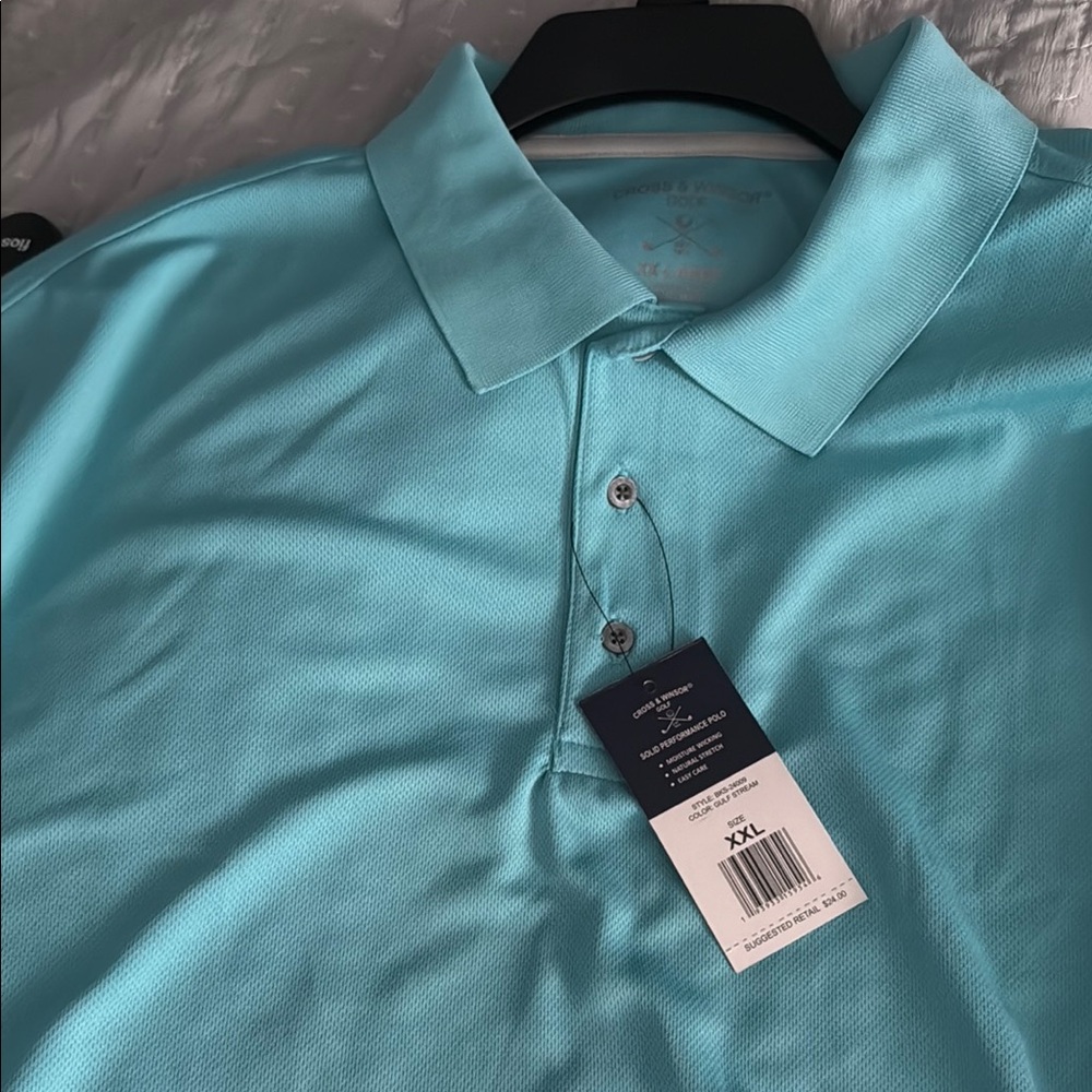 Blue Polo Shirt Smooth Cotton Blend